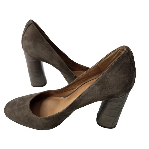 Coach Women's Size 6 Opehlia Heels Suede Logo - Picture 1 of 6